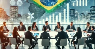 DALL·E 2024-11-19 17.25.43 - A conceptual image illustrating the Brazilian tax reform. The scene should show a business meeting with professionals discussing strategic planning an